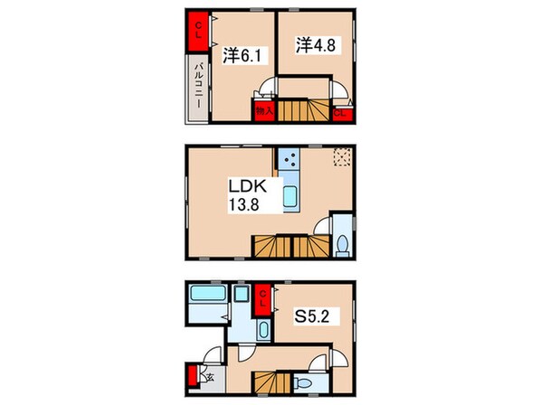 仮）前原東３丁目戸建の物件間取画像